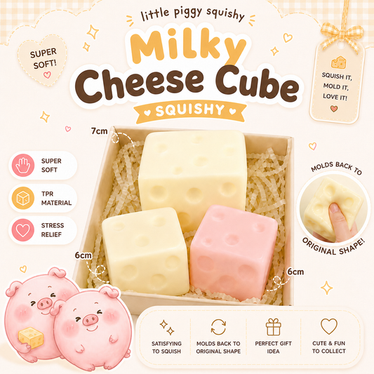 [NEW ARRIVAL] Milky Cheese Cube Squishy 🧀