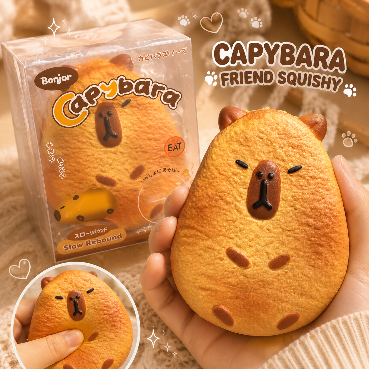 🧡 Capybara Friend Squishy